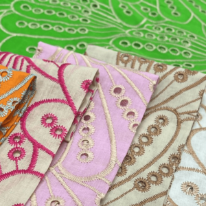 LAISE BORDADA DOIS TONS COLLOR LIGHT - 1883/E